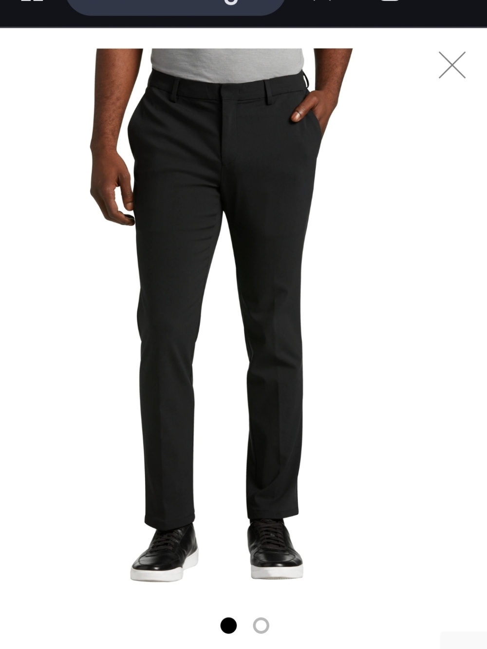 Kenneth Cole Black Slim Fit , Preformance Dress Pants
